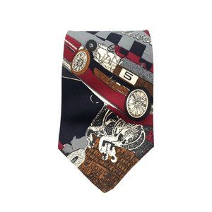 Viaggio Vintage Car Bicycle 100% Silk Mens USA Tie Accessory Work Shirt Collect